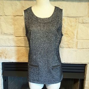 CAbi 993 CECE Shell Herringbone Speckled Vest M